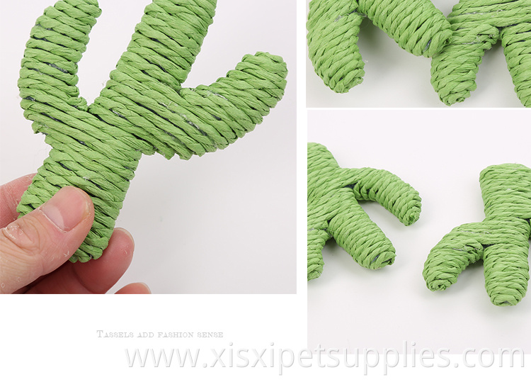 wholesale new design cactus cat toy rope scratcher toy